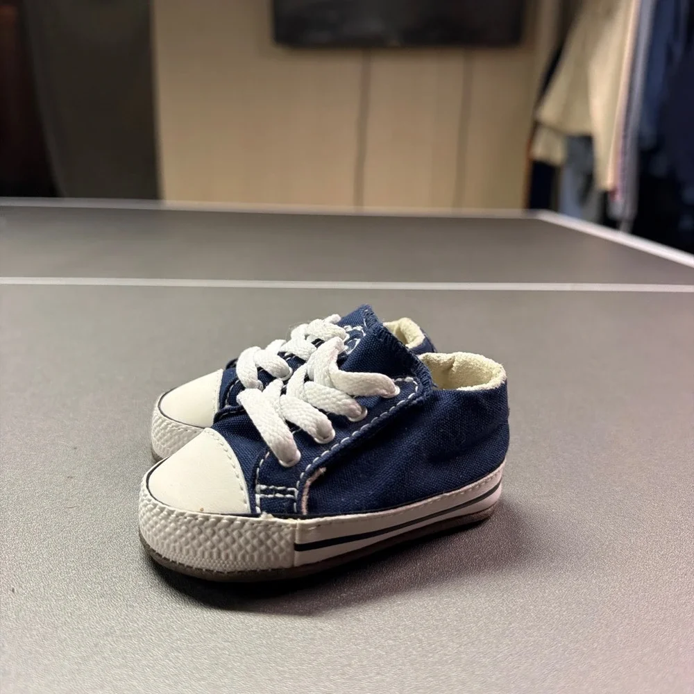 Converse Chuck Taylor All Star Navy Blue Crib Shoes Infant Size 1 865158C